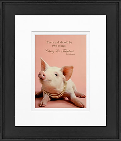 Timeless Frames Alexis Framed Animal Artwork, 8" x 10", Black, Pretty In Pink
