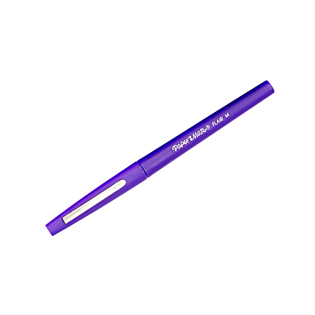 Paper Mate® Flair® Porous-Point Pens, Medium Point, 0.7 mm, Purple Barrel, Purple Ink, Pack Of 4 Pens