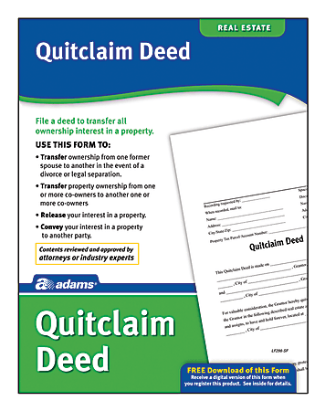 Adams® Quitclaim Deed