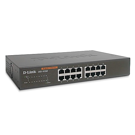 DES-1016D D-Link Switch 16 ports Ethernet 10/100mbps Idéal partage de connexion et mise en réseau Small Office Home Office