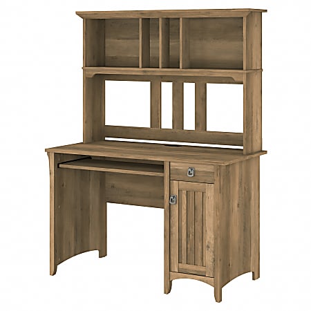 Bush Furniture Salinas 48"W Computer Desk With Hutch, Reclaimed Pine, Standard Delivery