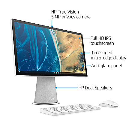 HP Chromebase All in One Desktop PC 21.5 Screen Intel Pentium Gold 4GB ...