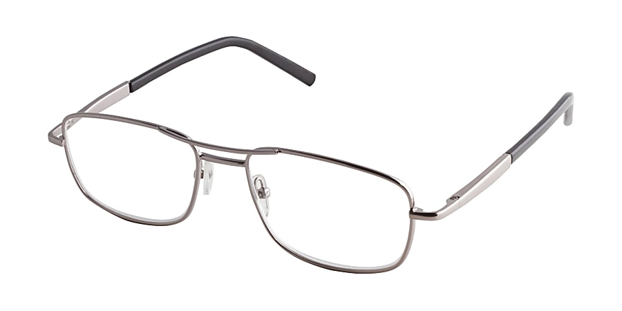 ICU Eyewear DDE Men's Reader Glasses, Silver, +1.50
