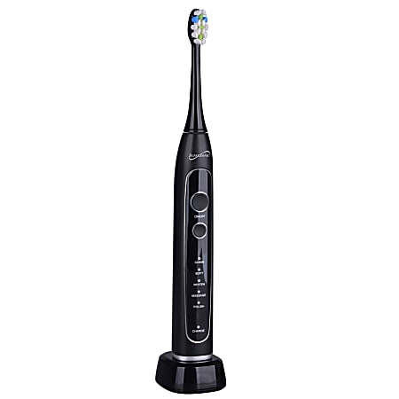 Supersonic® Sonic Zoom Advance Wireless-Rechargeable Electric Toothbrush with Travel Case, Black