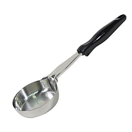 Vollrath Spoodle Solid Portion Spoon With Antimicrobial Protection, 6 Oz, Black