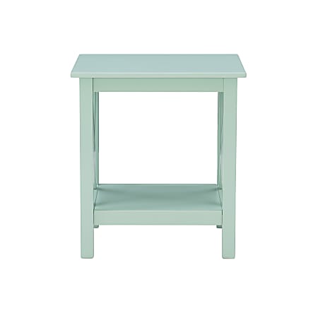 Linon Dallin End Table, 22”H x 20”W x 17-1/5”D, Mint