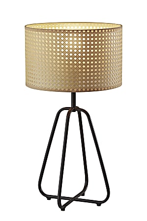 Adesso® Colton Table Lamp, 25"H, Brown Shade/Antique Bronze Base