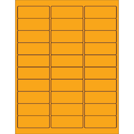 Office Depot® Brand Labels, LL173OR, Rectangle, 2 5/8