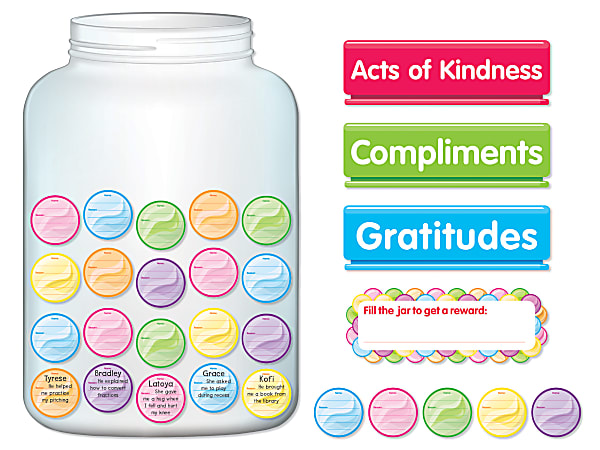 Scholastic® Teacher's Friend Kindness And Gratitude Jar Bulletin Board Set, Grades 2 - 5