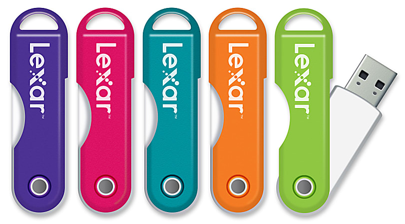 Lexar® JumpDrive® TwistTurn USB 2.0 Flash Drive, 32GB, Assorted Colors (No Color Choice)