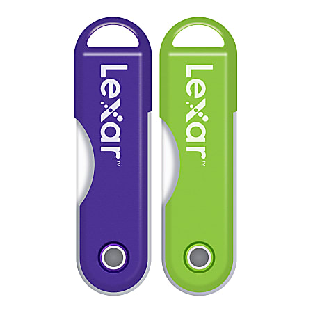 Lexar® JumpDrive® TwistTurn USB 2.0 Flash Drive, 8GB, Assorted Colors (No Color Choice), Pack Of 2