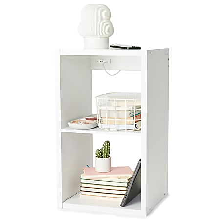 Dormify Dylan Charging Storage Cube, White