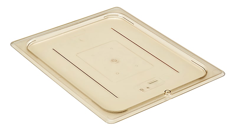 Cambro H-Pan High-Heat GN 1/2 Flat Covers, 3/8"H x 10-3/8"W x 12-3/4"D, Amber, Pack Of 6 Covers