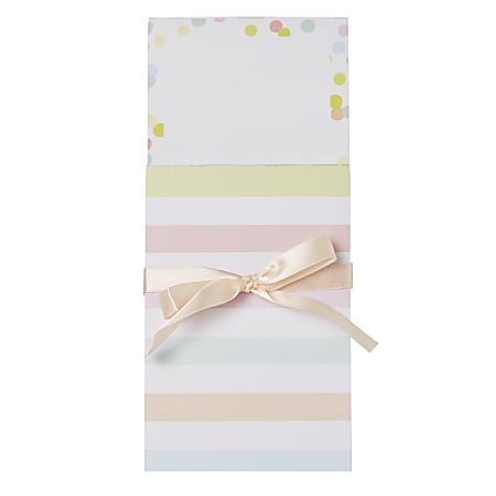 Sincerely A Collection By C.R. Gibson Magnetic List Pads, Pastel Stripe, Set Of 2