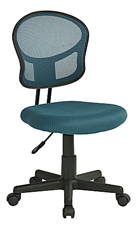 Office Star™ Mesh Mid-Back Task Chair, Blue/Black