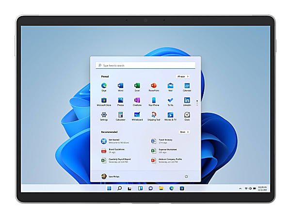 Microsoft Surface Pro 8 - Tablet - Intel Core i7 - 1185G7 / up to 4.8 GHz - Evo - Win 11 Pro - Intel Iris Xe Graphics - 16 GB RAM - 256 GB SSD - 13" touchscreen 2880 x 1920 @ 120 Hz - Wi-Fi 6 - platinum - commercial