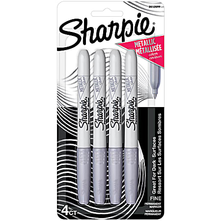  SHARPIE Metallic Permanent Markers, Fine Point, Silver