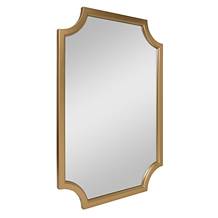 Uniek Kate And Laurel Hogan Framed Scalloped Mirror, 36”H x 24”W x 1”D,. Gold