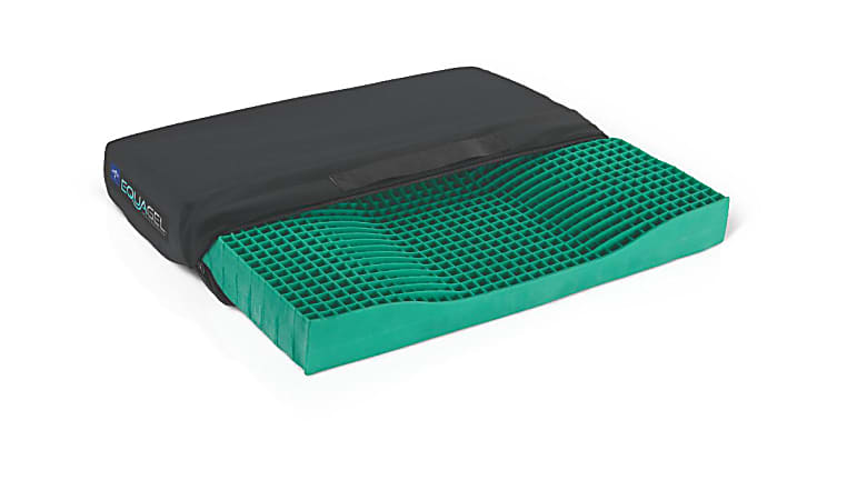 Medline EquaGel Contour Cushion, 2"H x 18"W x 16"D, Black