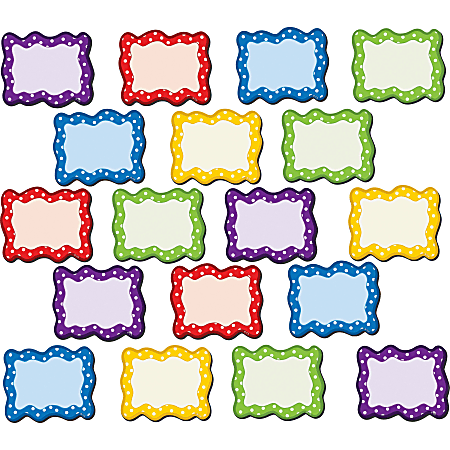 Teacher Created Resources Polka Dots Blank Magnet Cards - Learning Theme/Subject - 18 (Card) Shape - Magnetic - Polka Dot - Durable, Damage Resistant - 0.10" Height x 2.50" Width x 3" Depth - Multicolor - 18 / Set