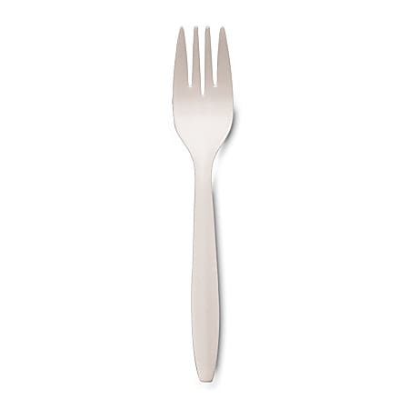 Dixie® Bulk Case Plastic Forks, White, Case Of