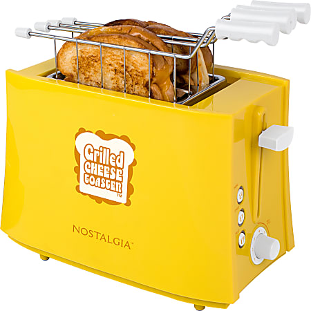 Nostalgia Electrics 2-Slice Grilled Cheese Toaster, Yellow