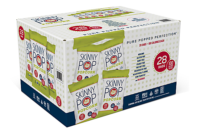 Skinny Pop Salted Popcorn, Box Of 28 Packs