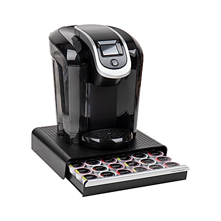 Mind Reader Anchor Collection Single Serve Coffee Pod Drawer Countertop Organizer, 3”H x 13”W x 13-1/4”D, Black