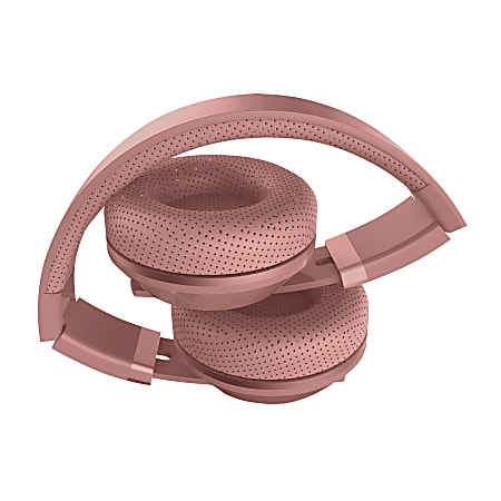 BPM Perforated Bluetooth On Ear Headphones Rose Gold Office Depot