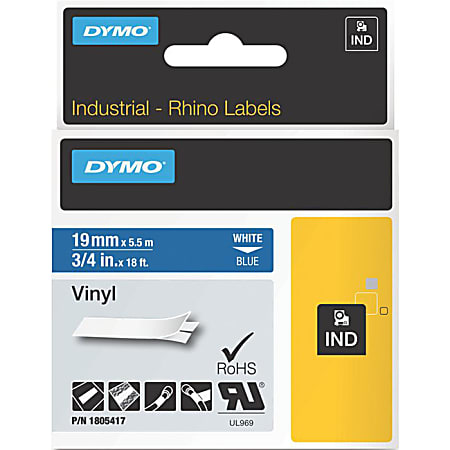 DYMO® White on Blue Color Coded Label, LJ7442
