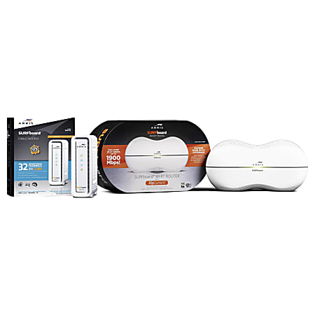 ARRIS SURFboard SB6190 Cable Modem And SURFboard SBR-AC1900P Wireless-AC Dual-Band Router Set, 20003