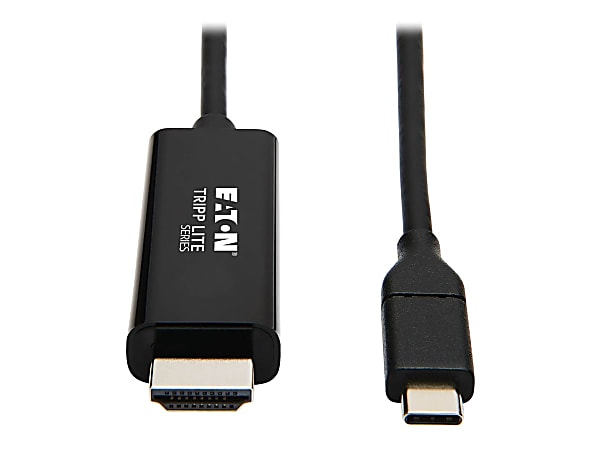 Tripp Lite by Eaton USB-C to HDMI Adapter Cable (M/M), 4K 60 Hz, 4:4:4, Thunderbolt 3 Compatible, Black, 3 ft. (0.9 m)