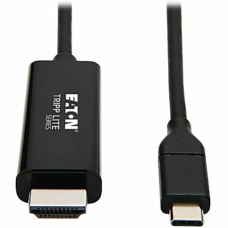 Tripp Lite by Eaton USB-C to HDMI Adapter Cable (M/M), 4K 60 Hz, 4:4:4, Thunderbolt 3 Compatible, Black, 3 ft. (0.9 m)