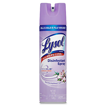 Lysol Disinfectant Aerosol Spray Early Morning Breeze Scent 19 Oz