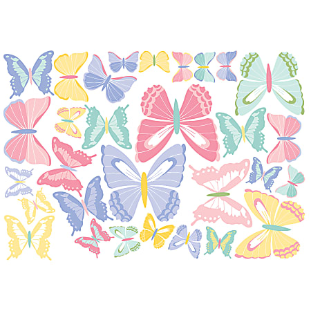 Amscan 190879 Butterfly Cutouts, 11" x 11", Multicolor, Set Of 90 Cutouts
