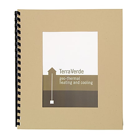 GBC® 100% Recycled Paper Binding Covers, 8 1/2" x 11", Brown, Pack Of 20