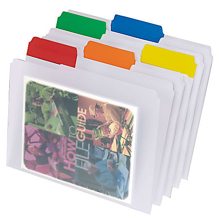 Pendaflex® EasyView™ File Folders, 1/3 Cut, Letter Size, Assorted Colors, Pack Of 25