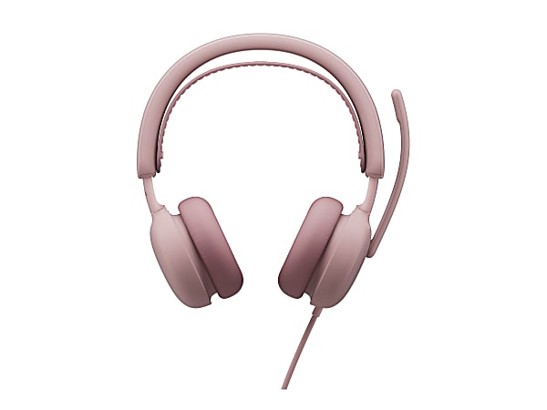 Logitech Zone Wired 2, Noise-Canceling Headset With Adaptive Hybrid ANC, Rose