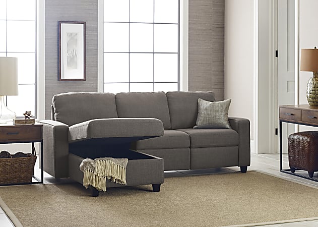 Serta copenhagen reclining sectional outlet with storage chaise
