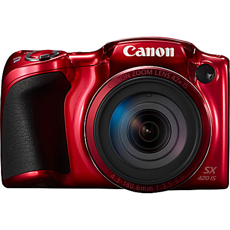 Canon PowerShot SX420 IS 20 Megapixel Compact Camera Red 12.3