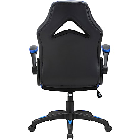 Lorell High-Back Gaming Chair - For Gaming - Vinyl, Nylon - Blue, Black, Gray Lorell High-Back Gaming Chair - For Gaming - Vinyl, Nylon - Blue, Black, Gray