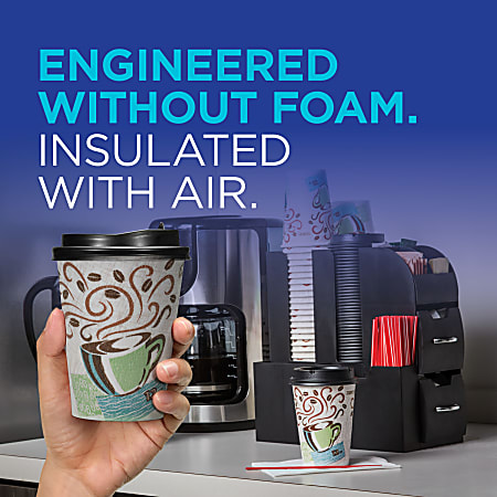 Dixie PerfecTouch Insulated Paper Hot Cups 12 oz Coffee Haze 1000