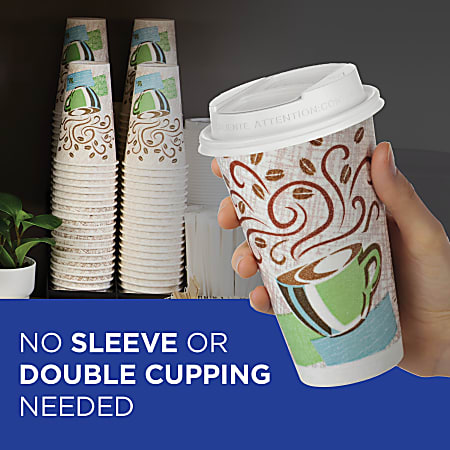 Dixie PerfecTouch Insulated Paper Hot Cups 12 oz Coffee Haze 1000