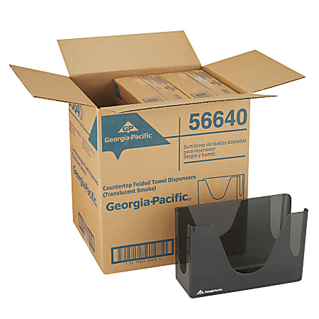 Georgia-Pacific PRO™ Countertop C-Fold/M-Fold Paper Towel Dispenser, 7" x 4 3/8" x 11", Smoke