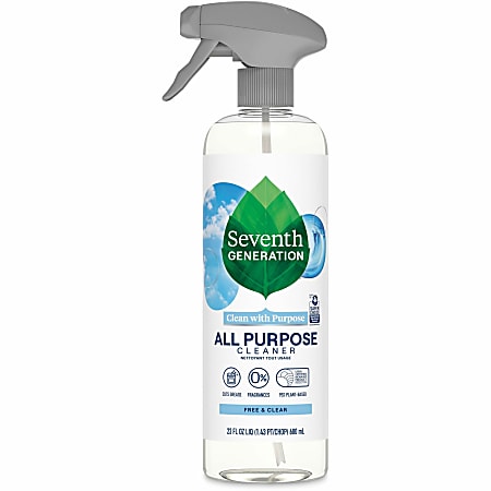 Seventh Generation All Purpose Cleaner - 23 fl oz (0.7 quart) - Fragrance-free, Dye-free, Streak-free, Non-toxic, VOC-free - Clear - 1 Each
