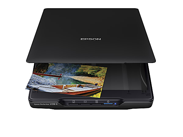 Epson® Perfection V39 II Color Photo And Document Flatbed Scanner, Black, B11B268201