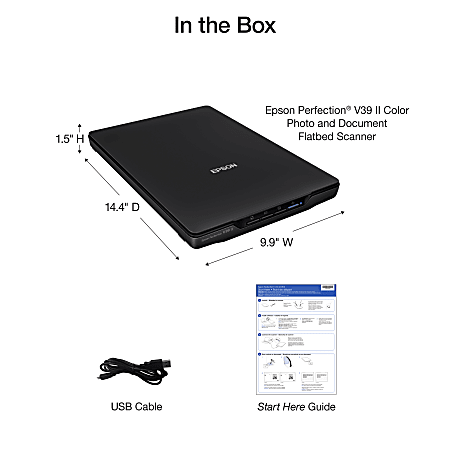 Epson Perfection V39 II Color Photo And Document Flatbed