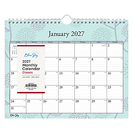 2027 Blue Sky Rue Du Flore Monthly Wall Calendar, 11x8.75, 0%, Rue Du Flore, Jan–Dec, RY27