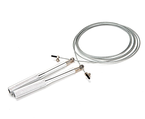 Mind Reader Adjustable Skipping Jump Rope, 129-1/2", Silver