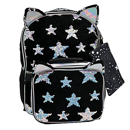 Accessory Innovations Cat 3 Piece Backpack Set Black Office Depot